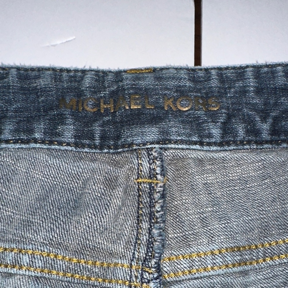 Michael Kors Women’s Size 12 Blue Denim Jeans Mid Rise Straight Leg - Picture 4 of 8